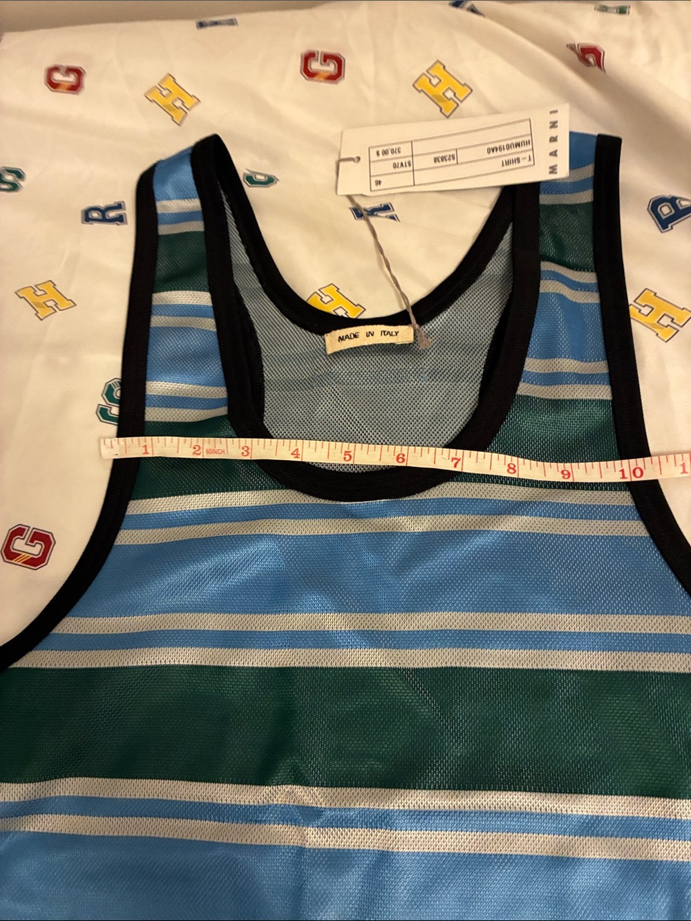 NWT Marni Striped Blue and Green MARNI Tank Top - Picture 14 of 16